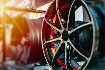 Restored and polished vehicle wheel rims